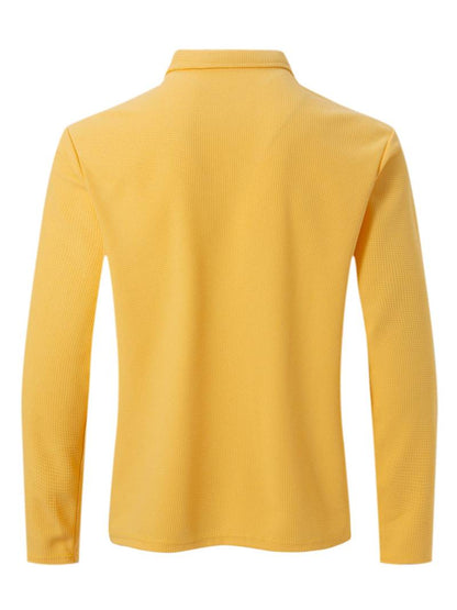 Lennox – Heren Wafelshirt met Lange Mouwen en V-Hals