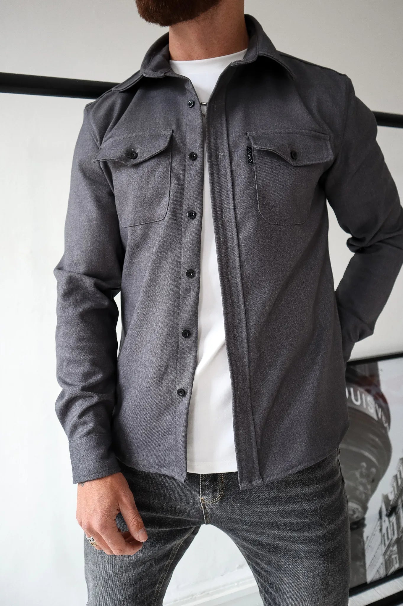 Modern Heren Overshirt – Casual Shirtjas met Knoopsluiting