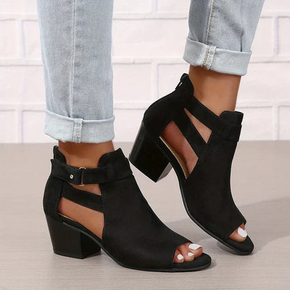 Velanora - Orthopedische Retro-Sandalen met gestapelde Hak