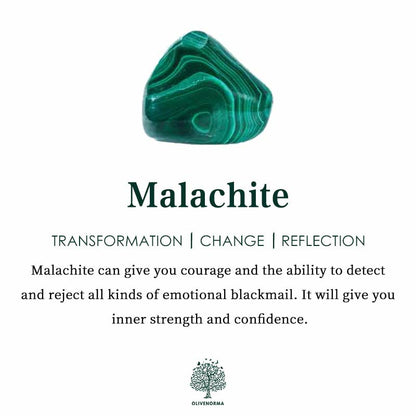 Malachiet Sieraden Set: Oorbellen, Halsketting en Armband Natuursteen