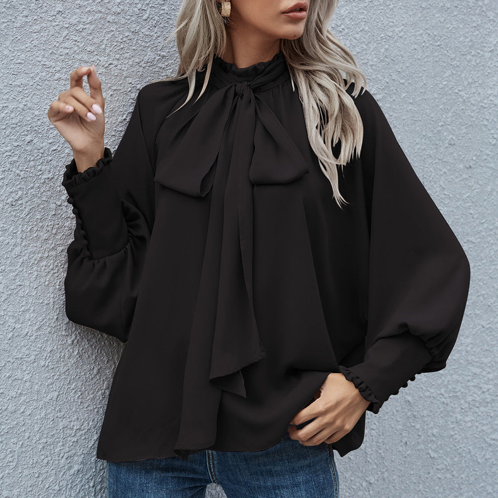Dames Blouse met Strikdetail Stijlvol en Chique