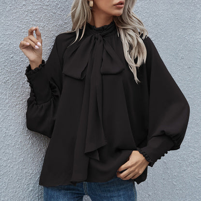 Dames Blouse met Strikdetail Stijlvol en Chique