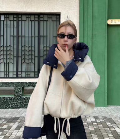 Dames Oversized Jas met Capuchon Stoer en Elegant
