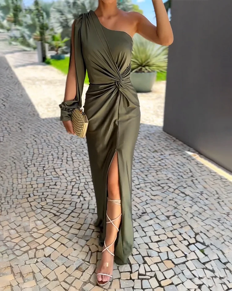 Maxi Jurk Elegante Split Lange Vrouwelijke Zomerjurk