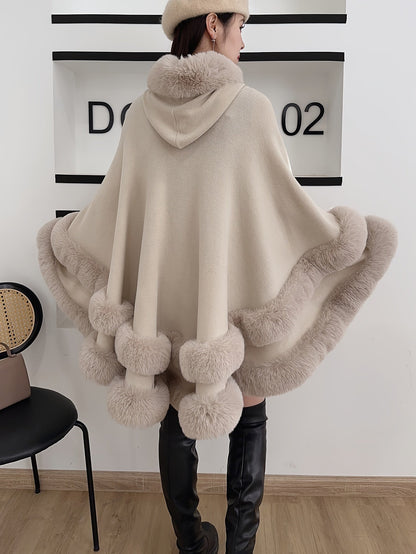 Vrouwen jas Oversized Bontcape Warm en Stijlvol
