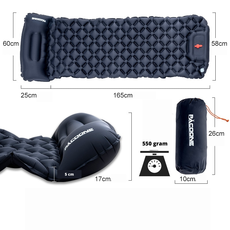 Luchtbed met Kussen Comfortabel en Ultralicht