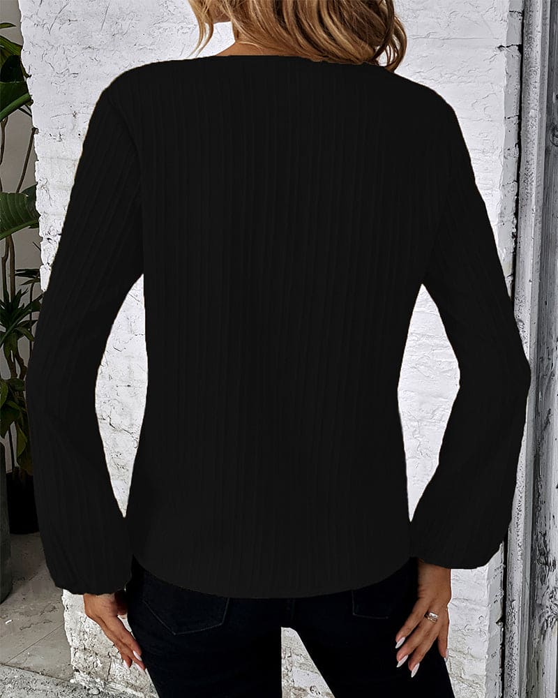 Vrouwelijke Blouse Lange Mouwen V-hals Alina