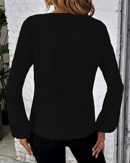 Vrouwelijke Blouse Lange Mouwen V-hals Alina