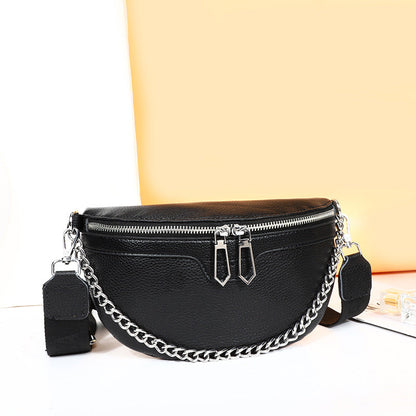 Dames Crossbody Tas met Ketting Leren Look