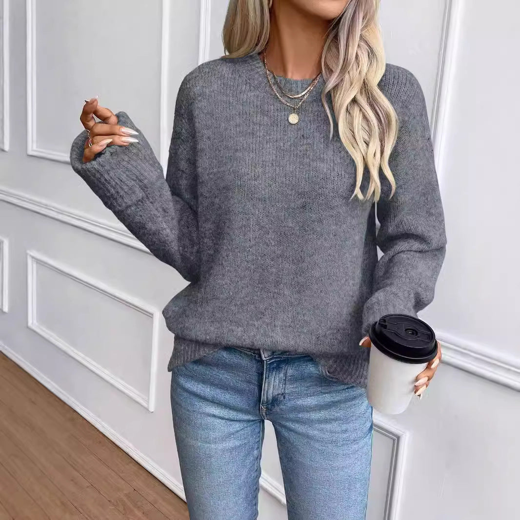 Dames Gebreide Trui Elegante Basic Trendy