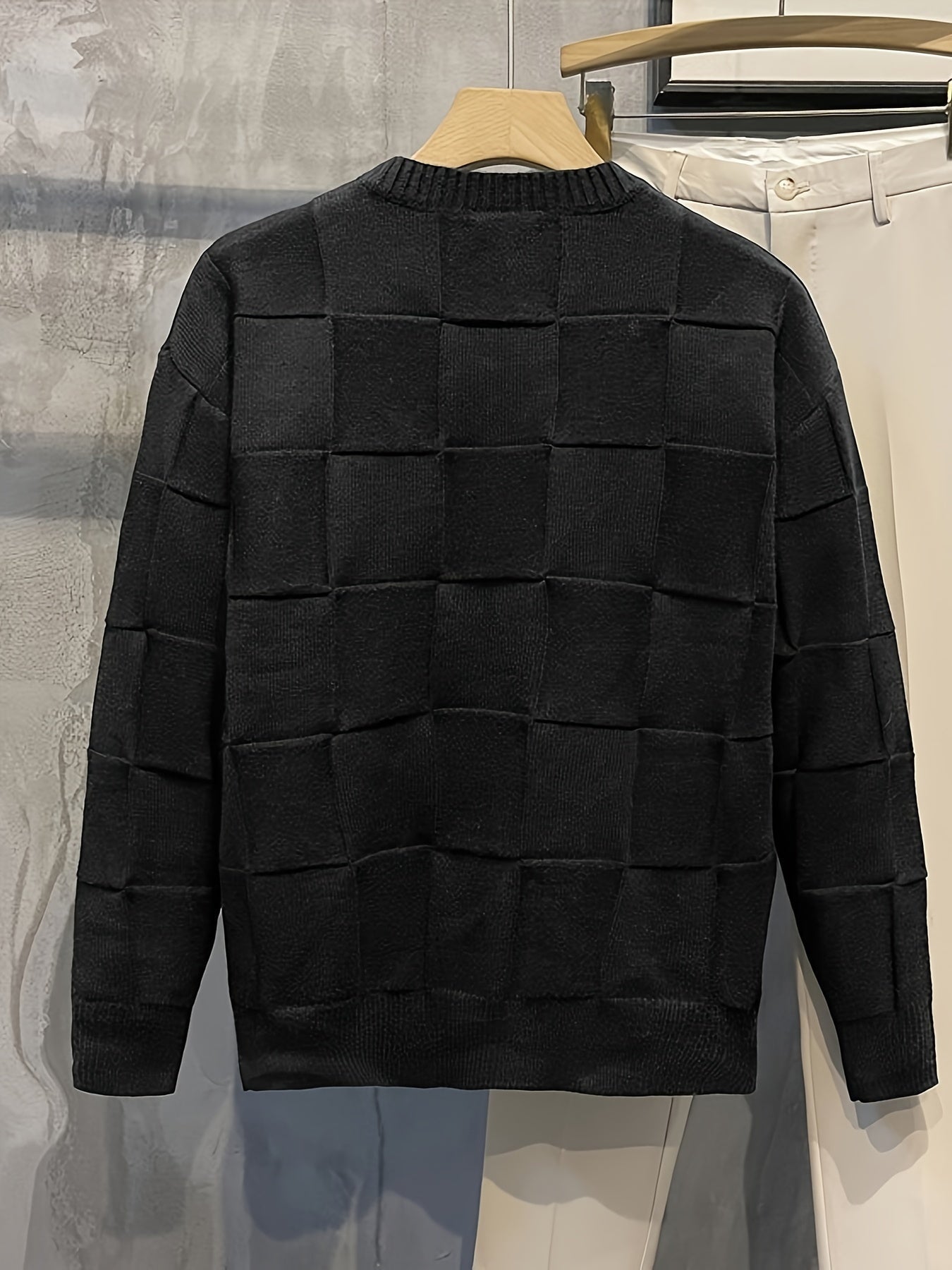 Gebreide Sweater Ronde Hals Stretch Mannen