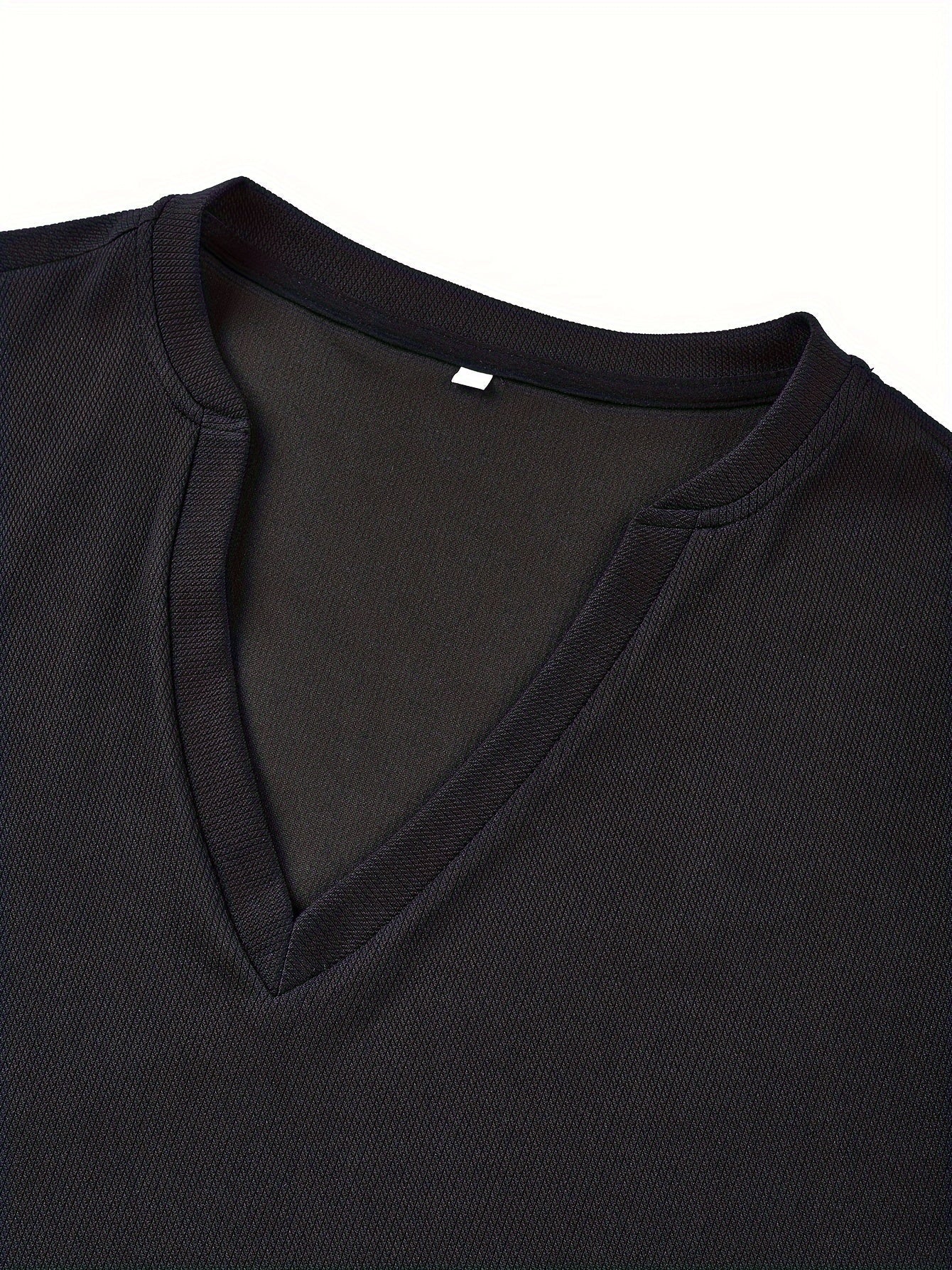Heren T-shirt Diepe V-hals Textuur Modieus