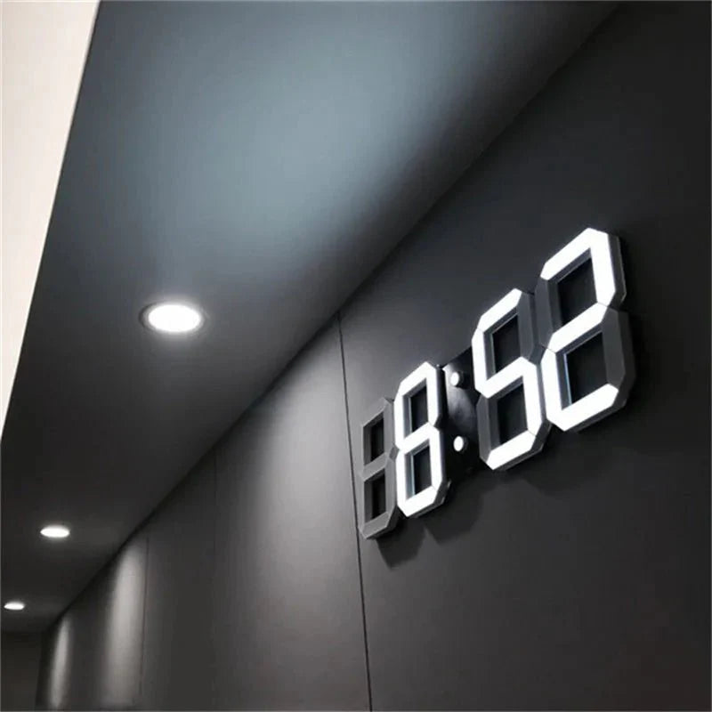 Wandklok LED 3D Dimbaar Modern Design Timora - Mode Vibes