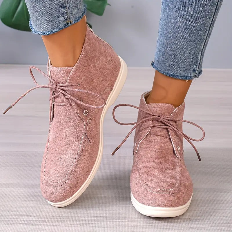 Dames Laarzen Plat Leer Comfortabel - Mode Vibes