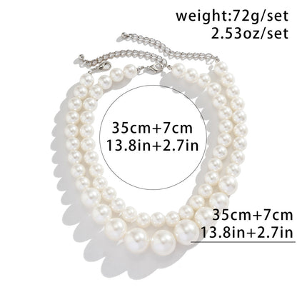 Dames Parelhalsketting met Grote Zilveren Parels