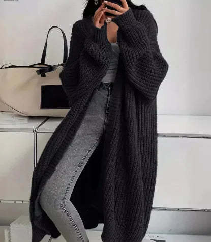 Dames Gebreide Vest Lange Stijlvolle Trendy Look
