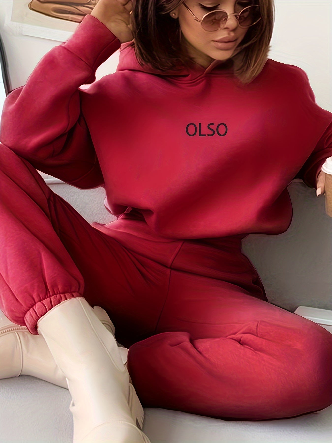 Tweedelige Set met Letterprint Stijlvol en Chic