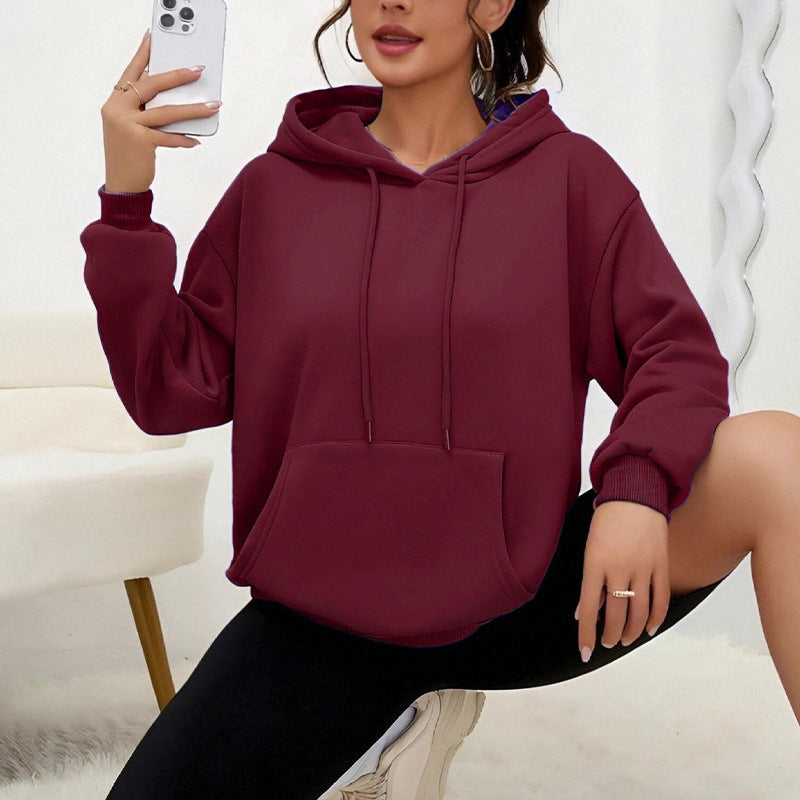 Dames Oversized Hoodie met Kangoeroezak Casual Basic