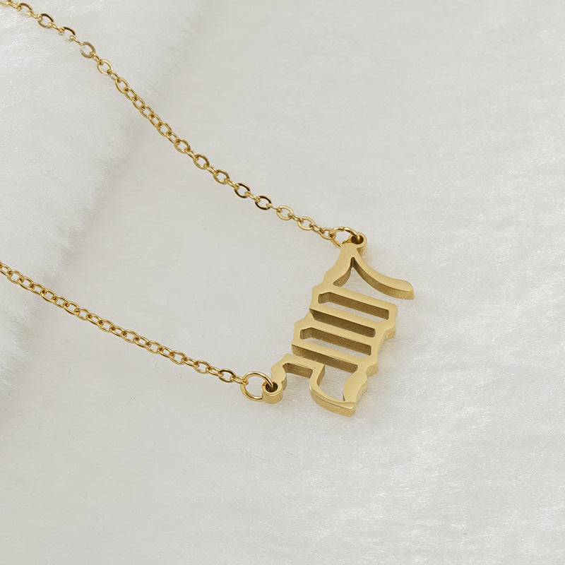 Gouden Ketting voor Dames 18K RVS Met Jaarsteen Lammy