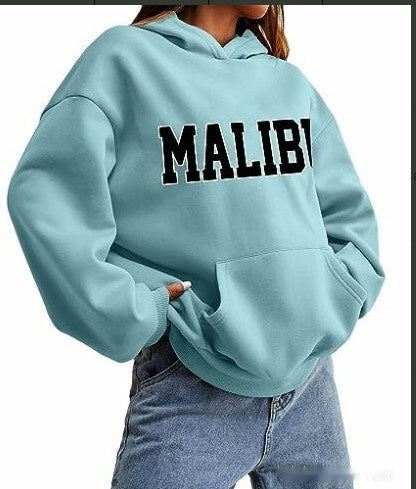 Dames Hoodie Malibu Print Zacht en Casual