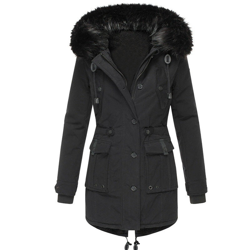 Dames Winterjas Waterdicht met Capuchon en Bontkraag