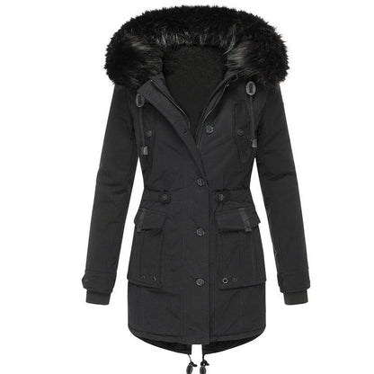 Dames Winterjas Waterdicht met Capuchon en Bontkraag