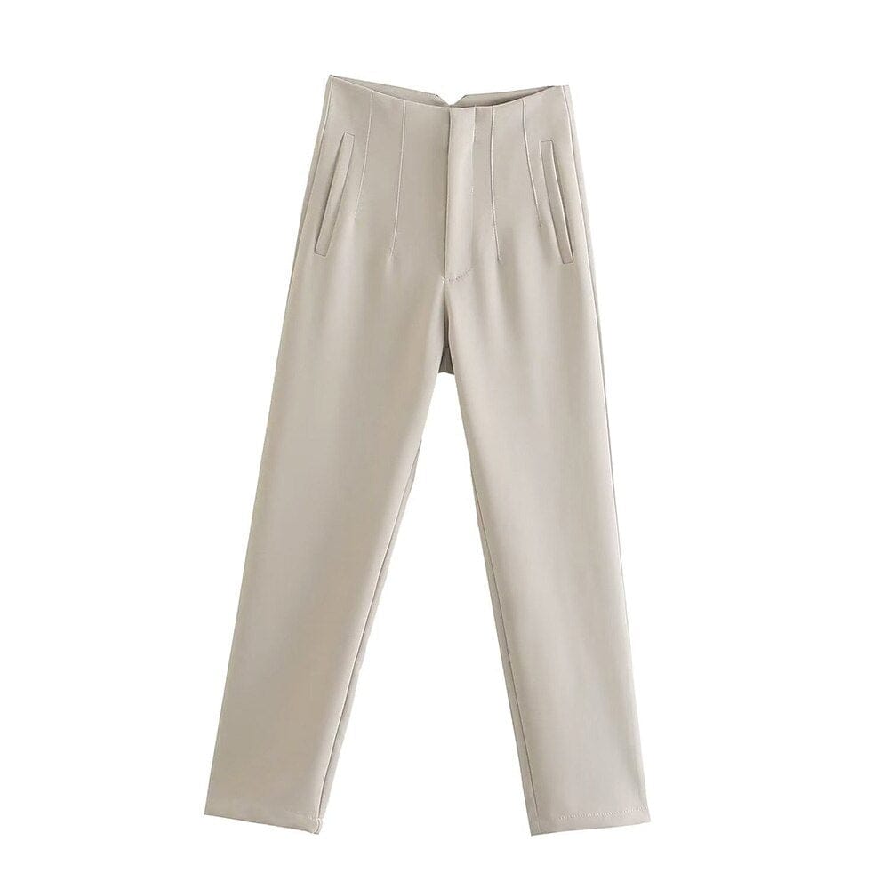 Stijlvol en Comfortabel: Ontdek de Hooggetailleerde Broek