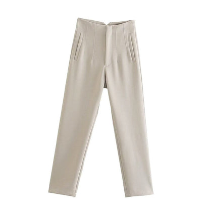 Stijlvol en Comfortabel: Ontdek de Hooggetailleerde Broek