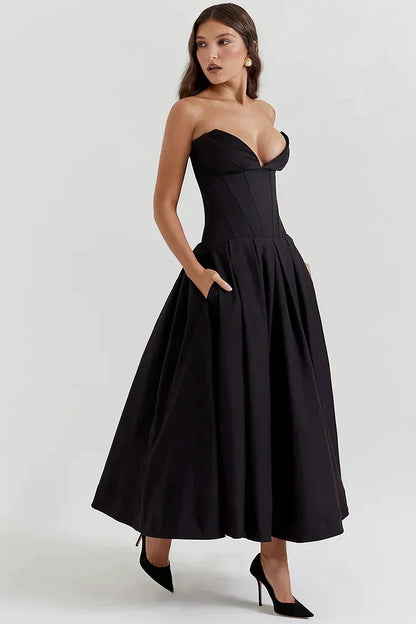 Aurora Elegant Strapless Jurk voor Iconische Schoonheid
