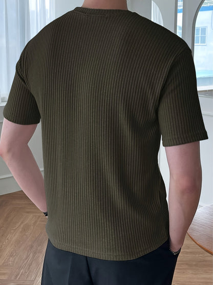 Heren T-shirt Groen Luchtig Katoen Milan