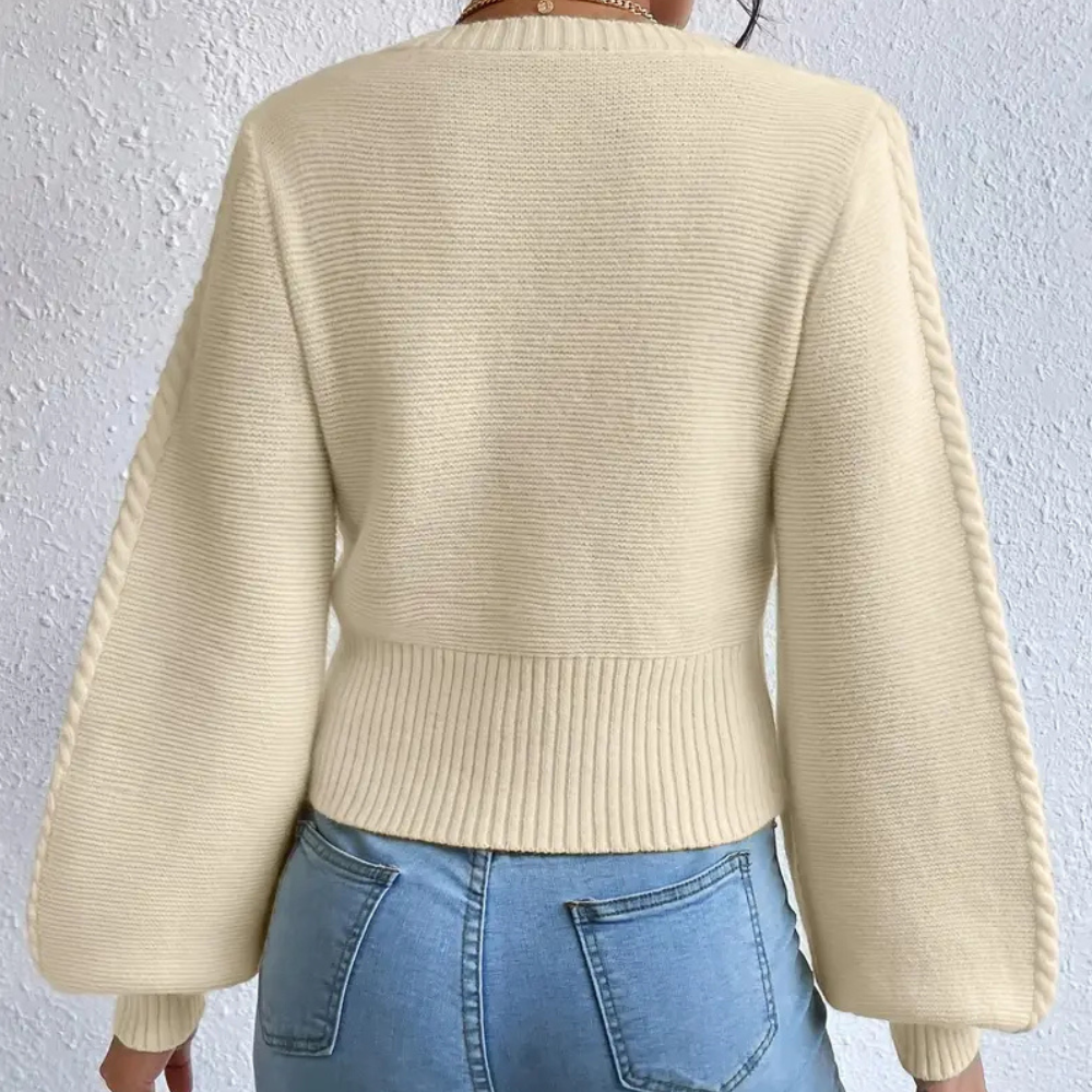 Dames Trui Gebreid Vierkant Hals Model Sienna