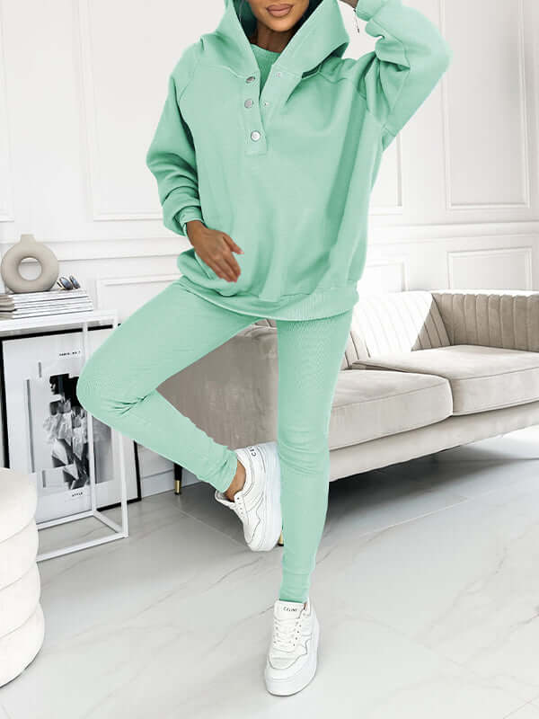 Dames Hoodieset met Fleece – Comfortabele Trui met Capuchon en Broek