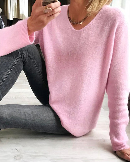 Vrouwelijke Effen Trui Casual Damestrui Sophie