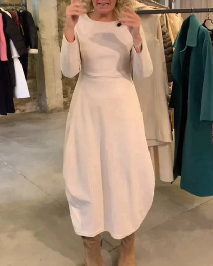 Jurk met Ronde Halslijn Veelzijdig All Day Wear