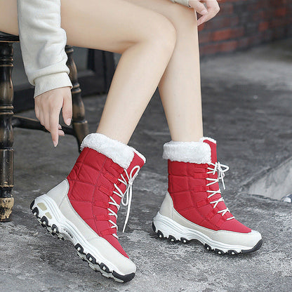 Dames Winterboots Warm en Zachte Voering met Veters