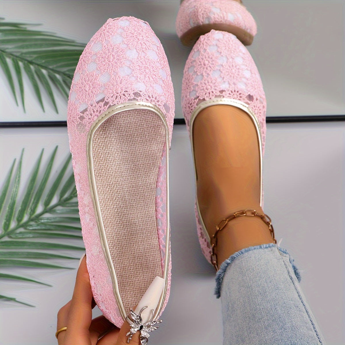 VELANORA- Bloemenpatroon Balletschoenen