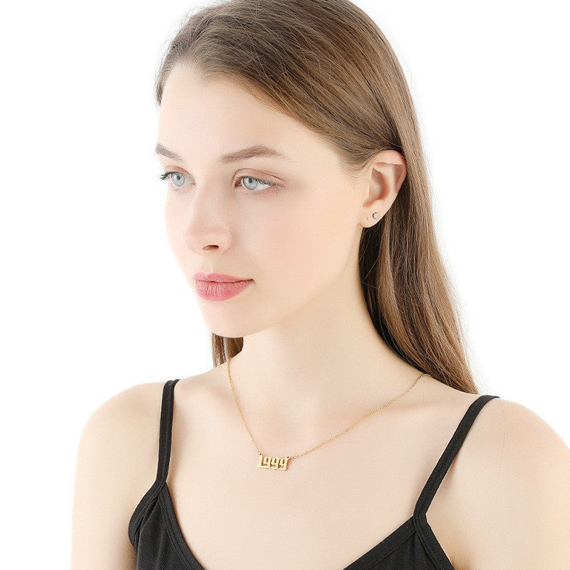 Gouden Ketting voor Dames 18K RVS Met Jaarsteen Lammy