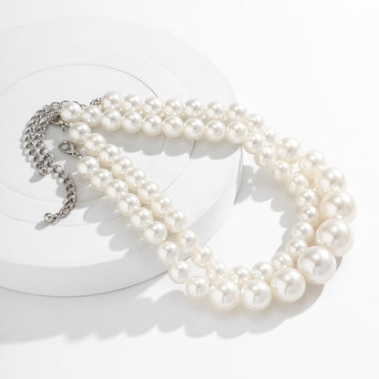Dames Parelhalsketting met Grote Zilveren Parels