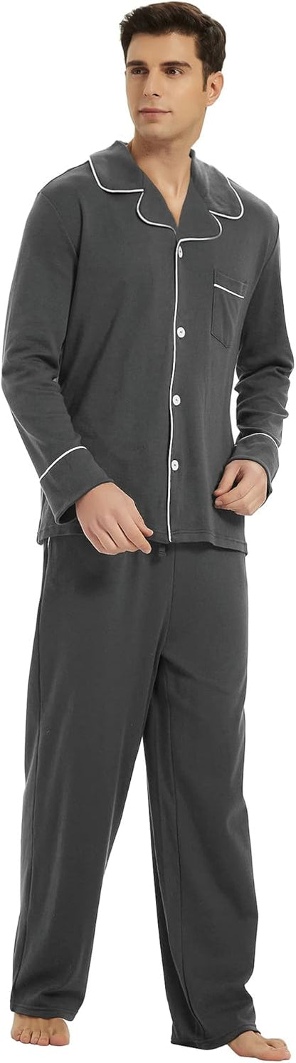 Heren Pyjama Katoen Comfortabel Leo