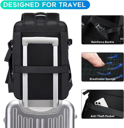 Reisrugzak Waterdicht 26-45L met Laptopvak en Handvat