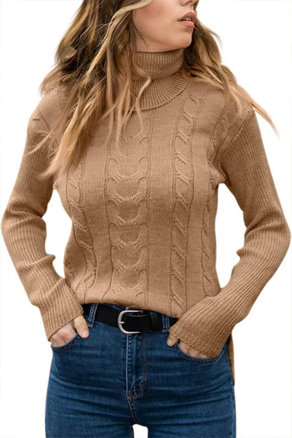 Dames Trui Gebreid Stijlvol Warm Coltrui