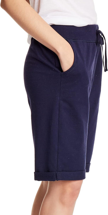 Bloeiende Bloemen Dames French Terry Bermuda Short