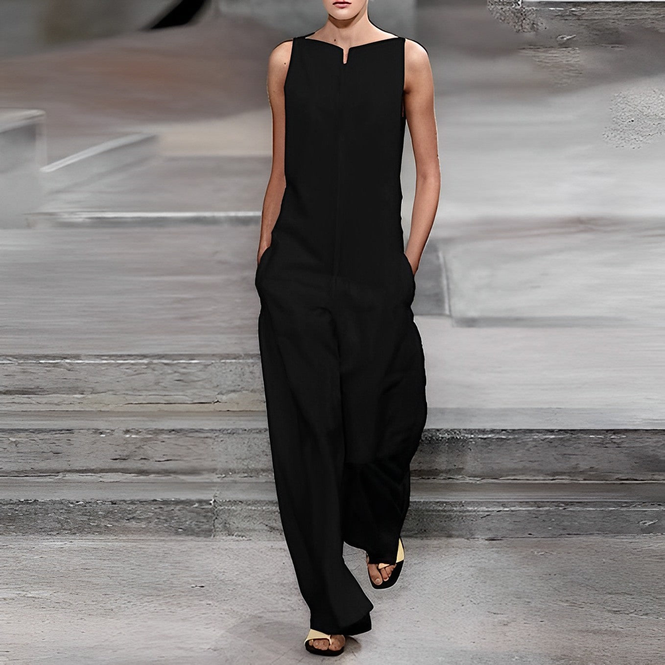 Elegante Dames Jumpsuit Livana Stijlvol Zwart