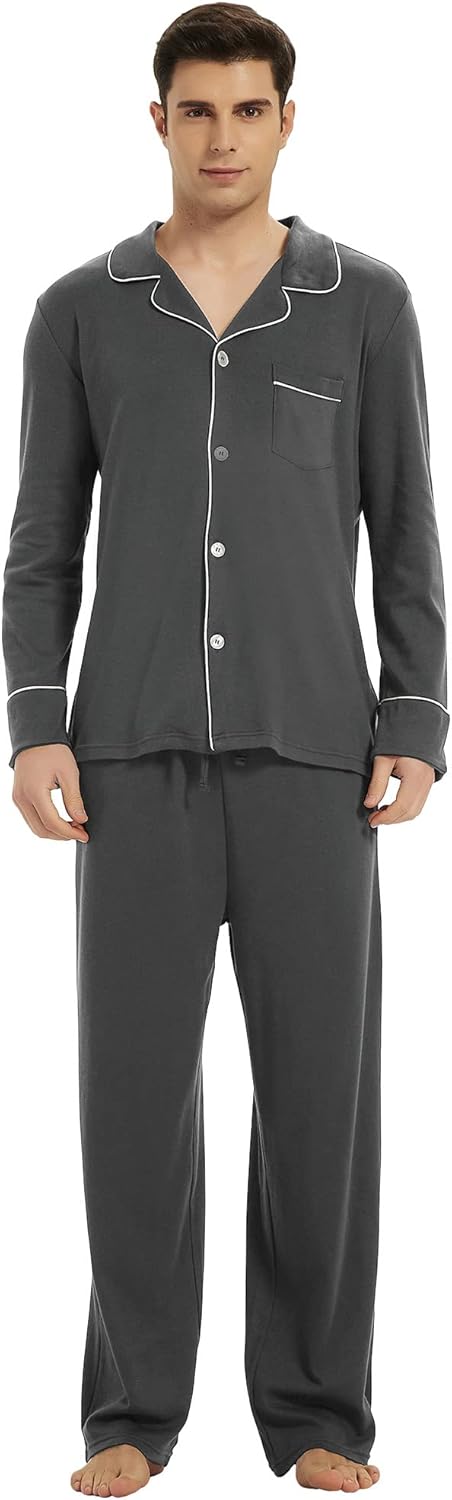 Heren Pyjama Katoen Comfortabel Leo