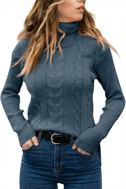 Dames Trui Gebreid Stijlvol Warm Coltrui