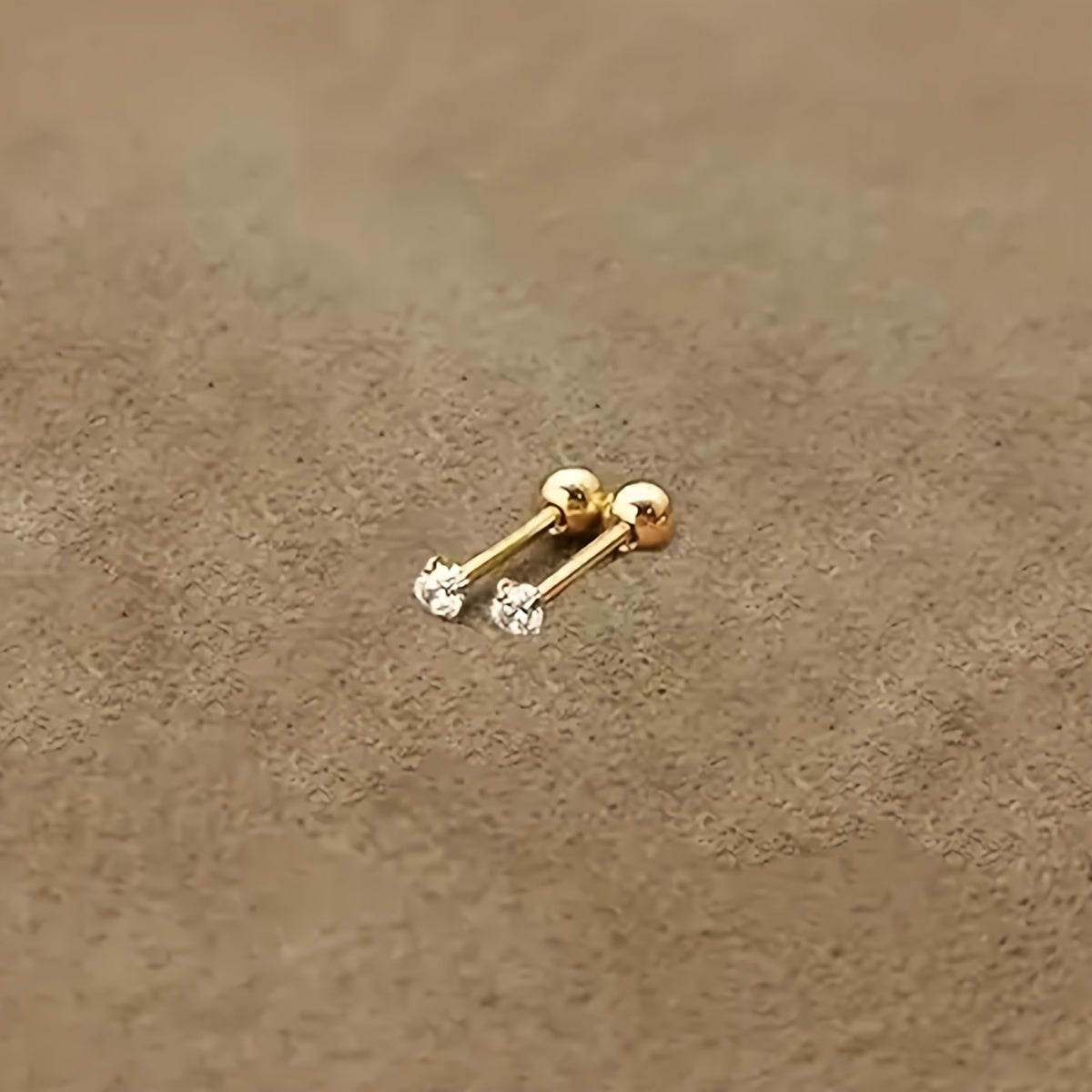 Titanium Oorknopjes met Zirkonia Steen Zilverkleurig Lumen
