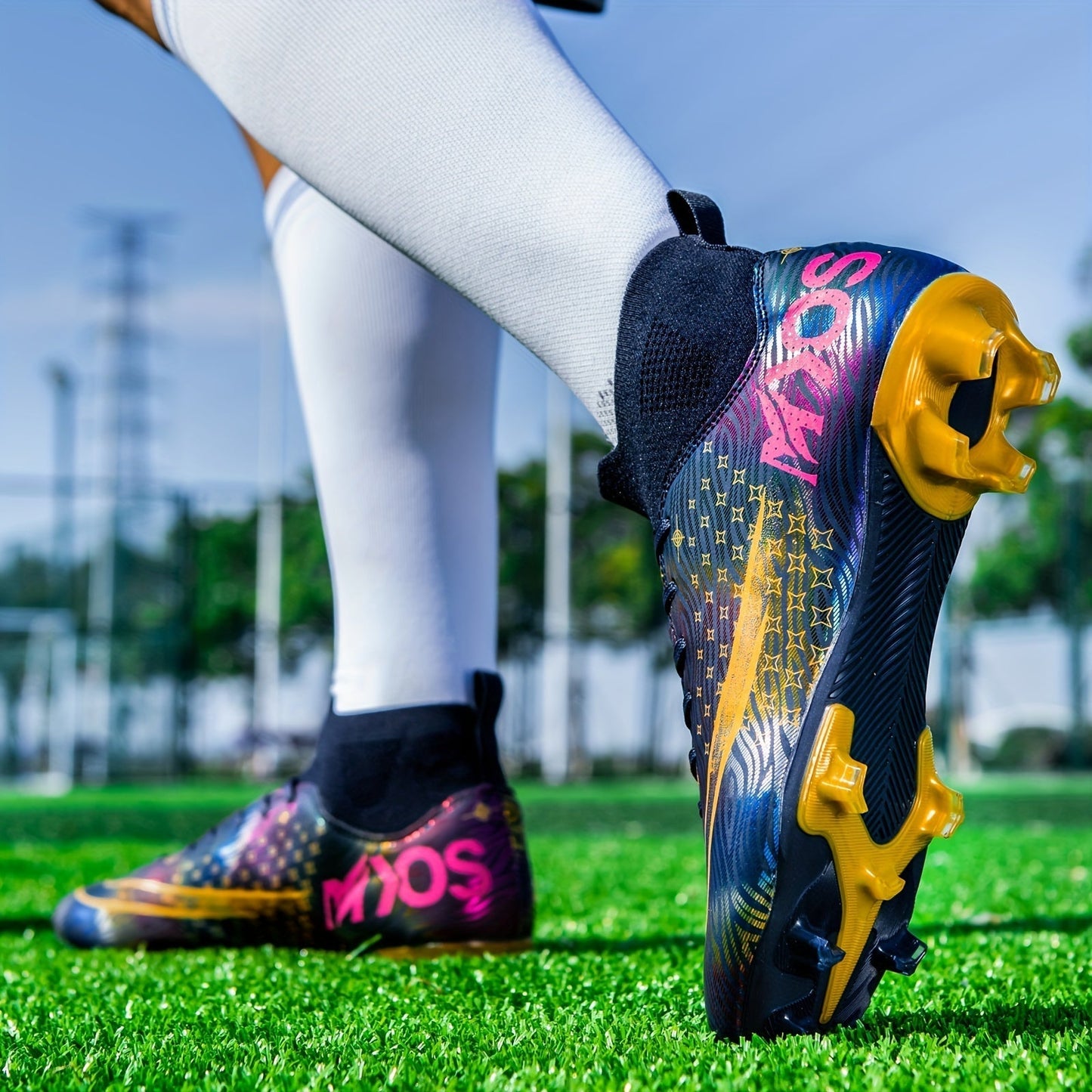 Heren Voetbalschoenen met Goede Grip en Hoge Enkel