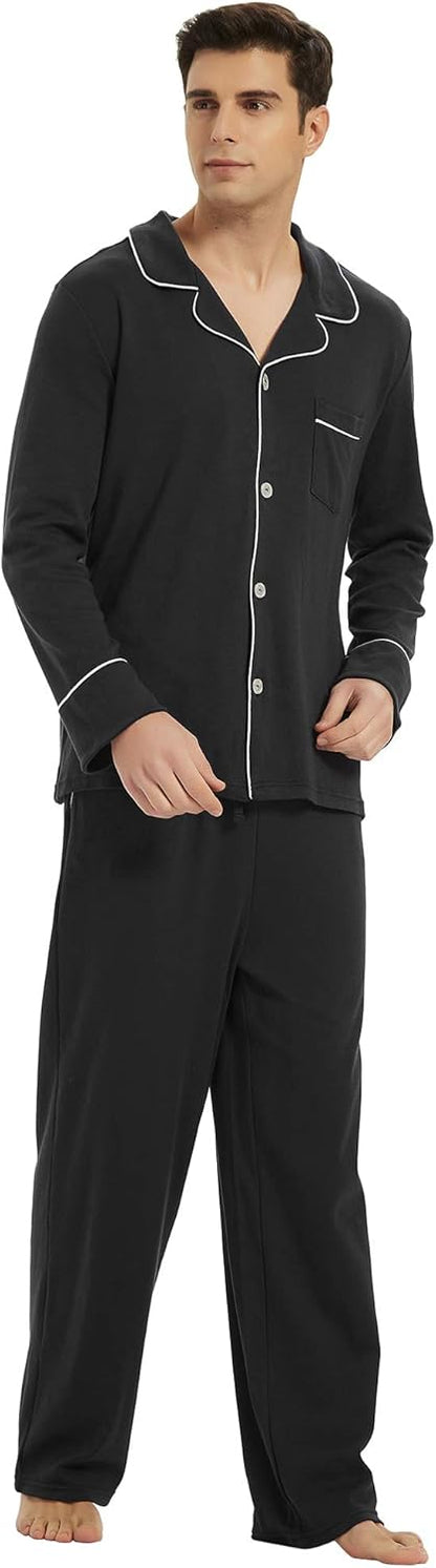 Heren Pyjama Katoen Comfortabel Leo