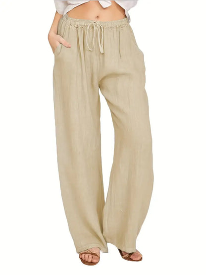 Dames Linnen Broek Zomerse Losse Fit