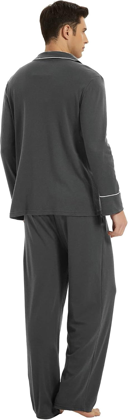 Heren Pyjama Katoen Comfortabel Leo